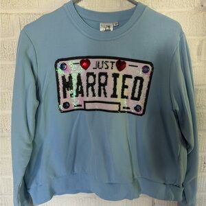 Queen of Sparkles “Just Married” Sweatshirt